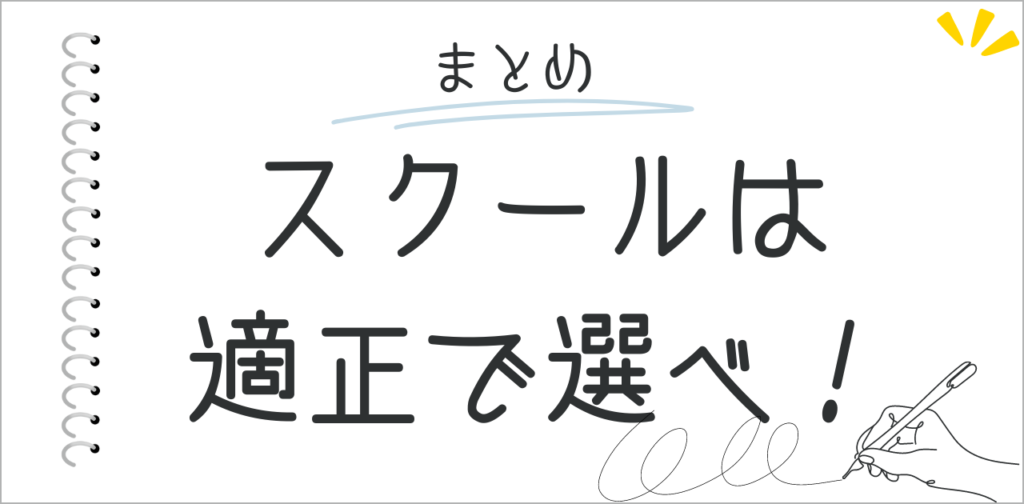 スクールは適正で選べ！